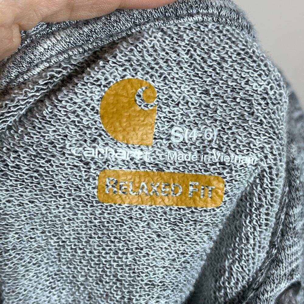 CARHARTT Gray Space Dye Relaxed Fit Hoodie Women’s Small - Picture 6 of 8